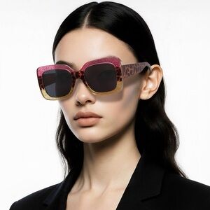 Stylish Pink and Gold Sunglasses